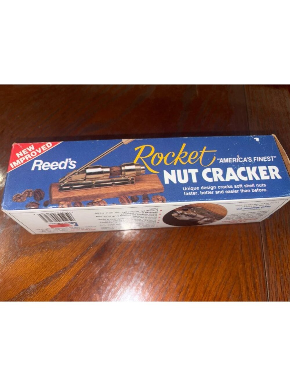 Vintage Reed’s Rocket Nut Cracker Model 816 USA Made Pecan Walnut Original Vl04